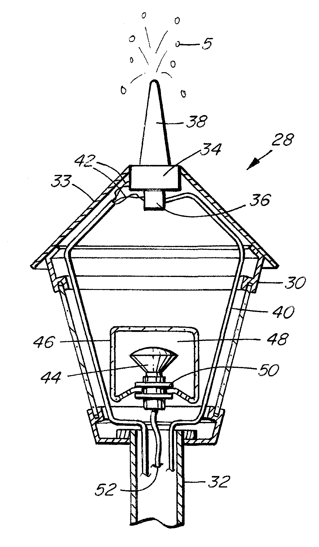 Illuminated artificial snowmaking method and apparatus