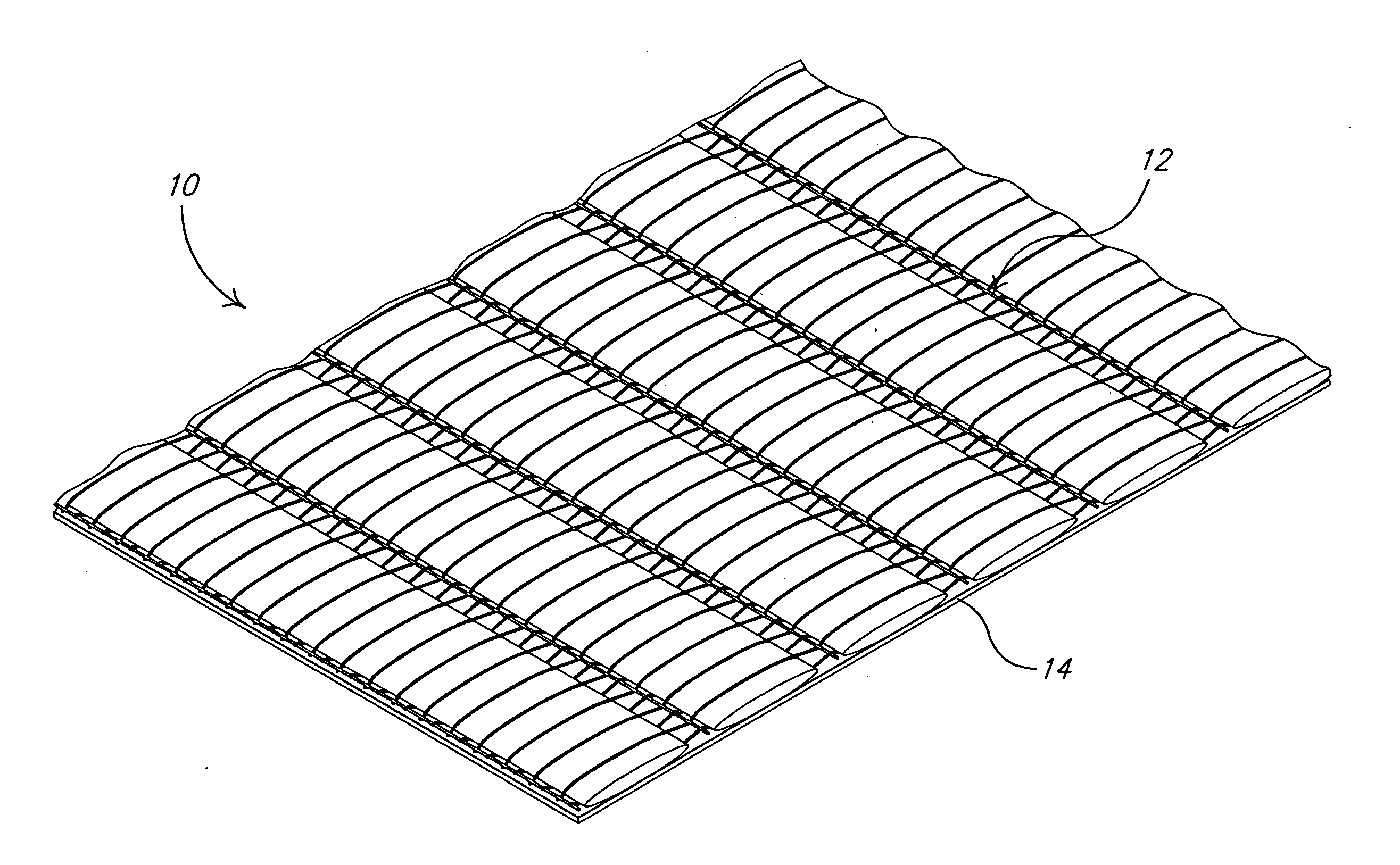 Toughened, non-crimped unidirectional fabric apparatus and method of making same