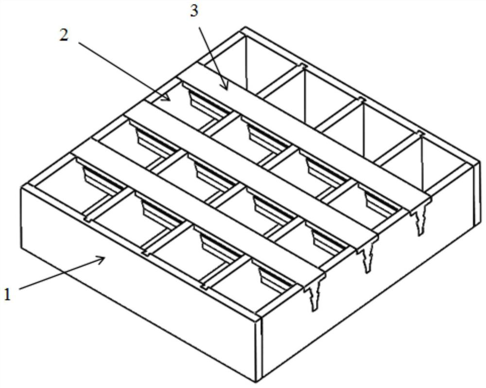 T-shaped clamping groove press-locking type aluminum alloy grating structure and sectional material