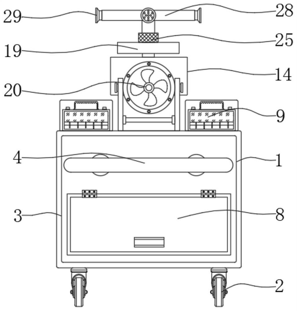 Environment-friendly spraying dust removal device for chemical raw material preparation