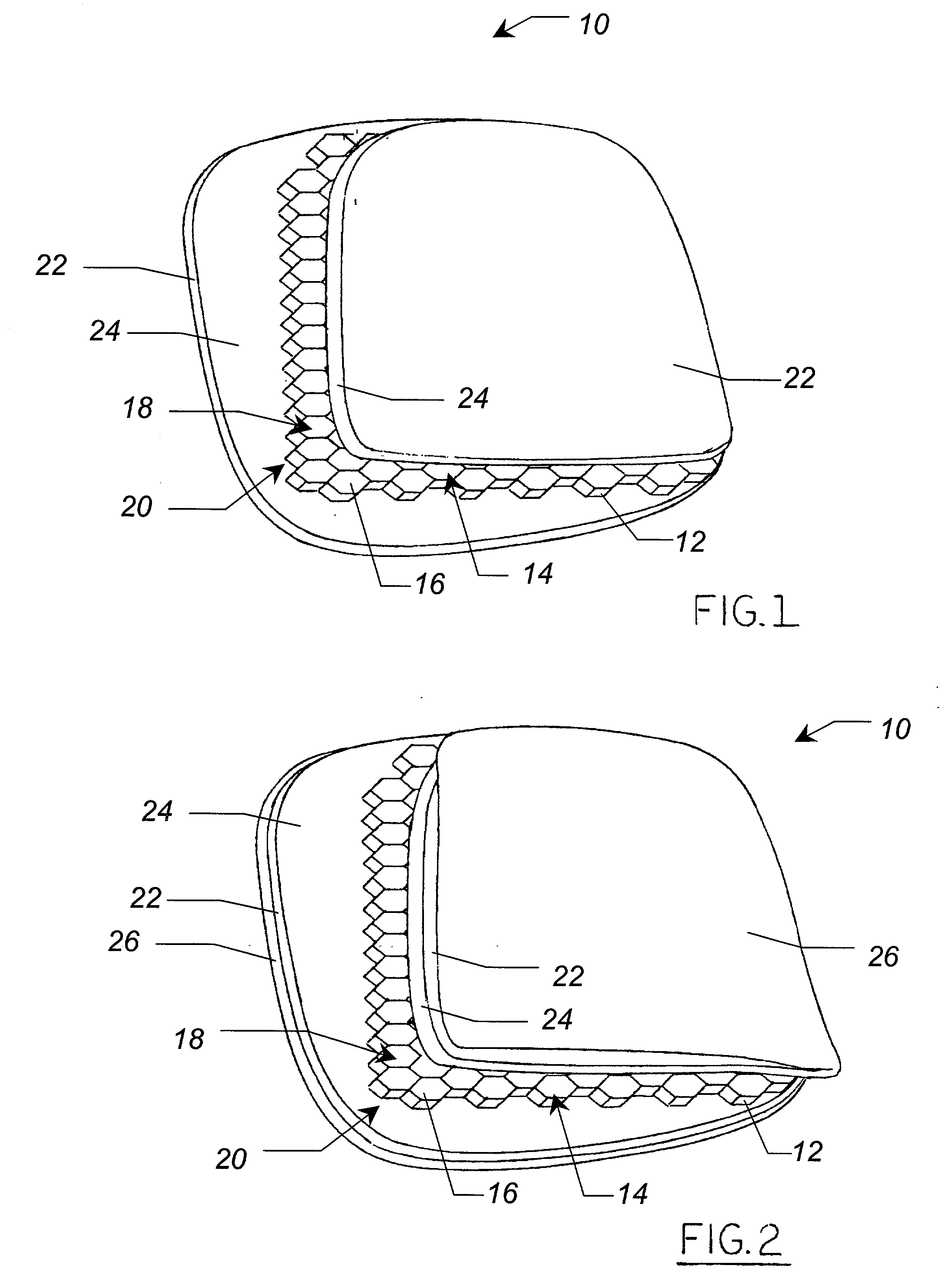 Liquid molded hollow cell core composite articles
