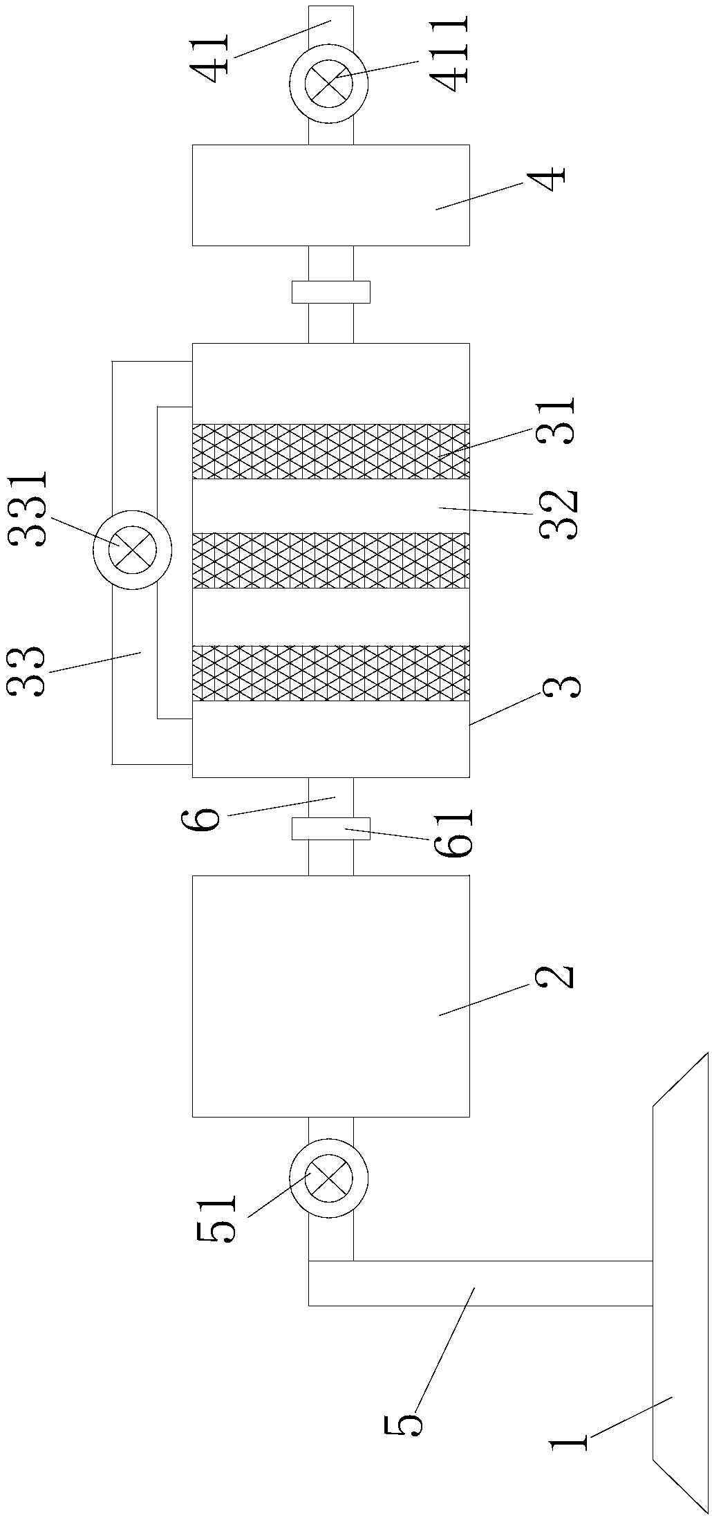 Device capable of cyclically treating acidic gas
