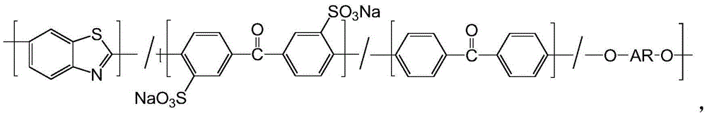 Sulfonated poly(aryle ether ketone) copolymer containing benzothiazole groups and preparation method of sulfonated poly(aryle ether ketone) copolymer
