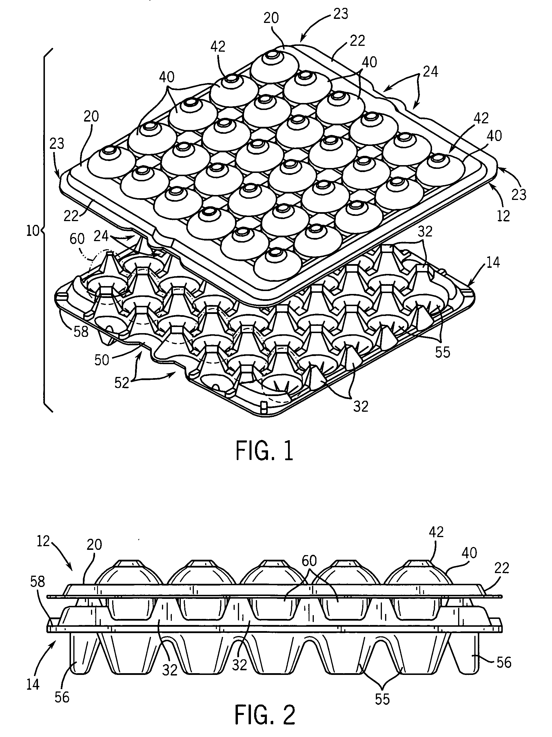 Nestable lid for packaging systems