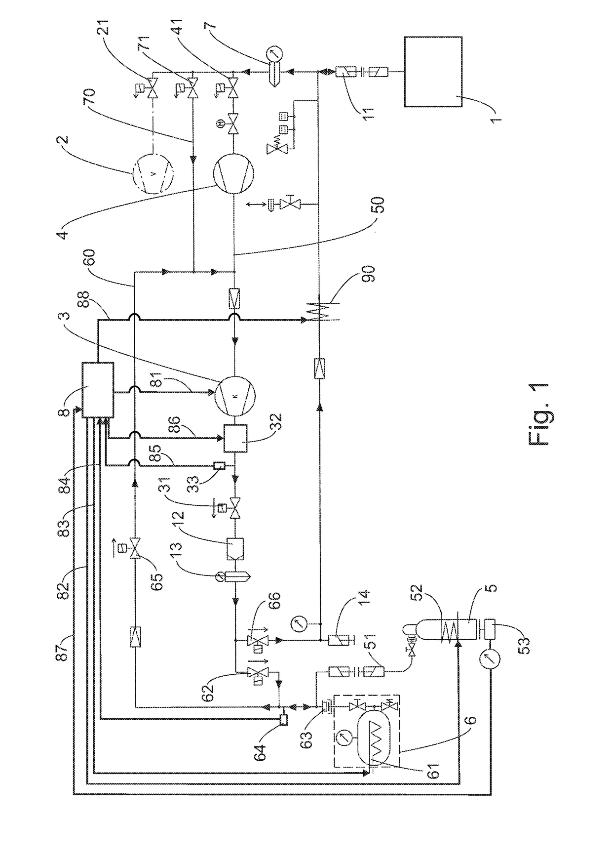Service device and method for using a multi-component insulating gas during maintenance of electrical switchgear systems