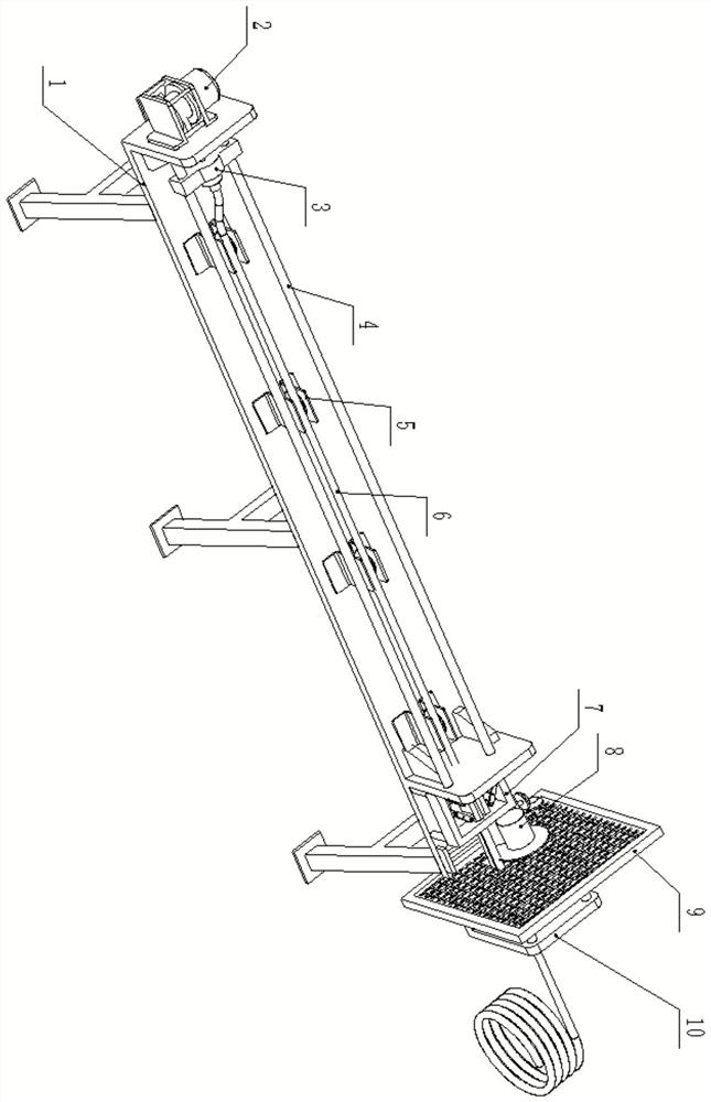 A slope anchor cable weaving processing platform