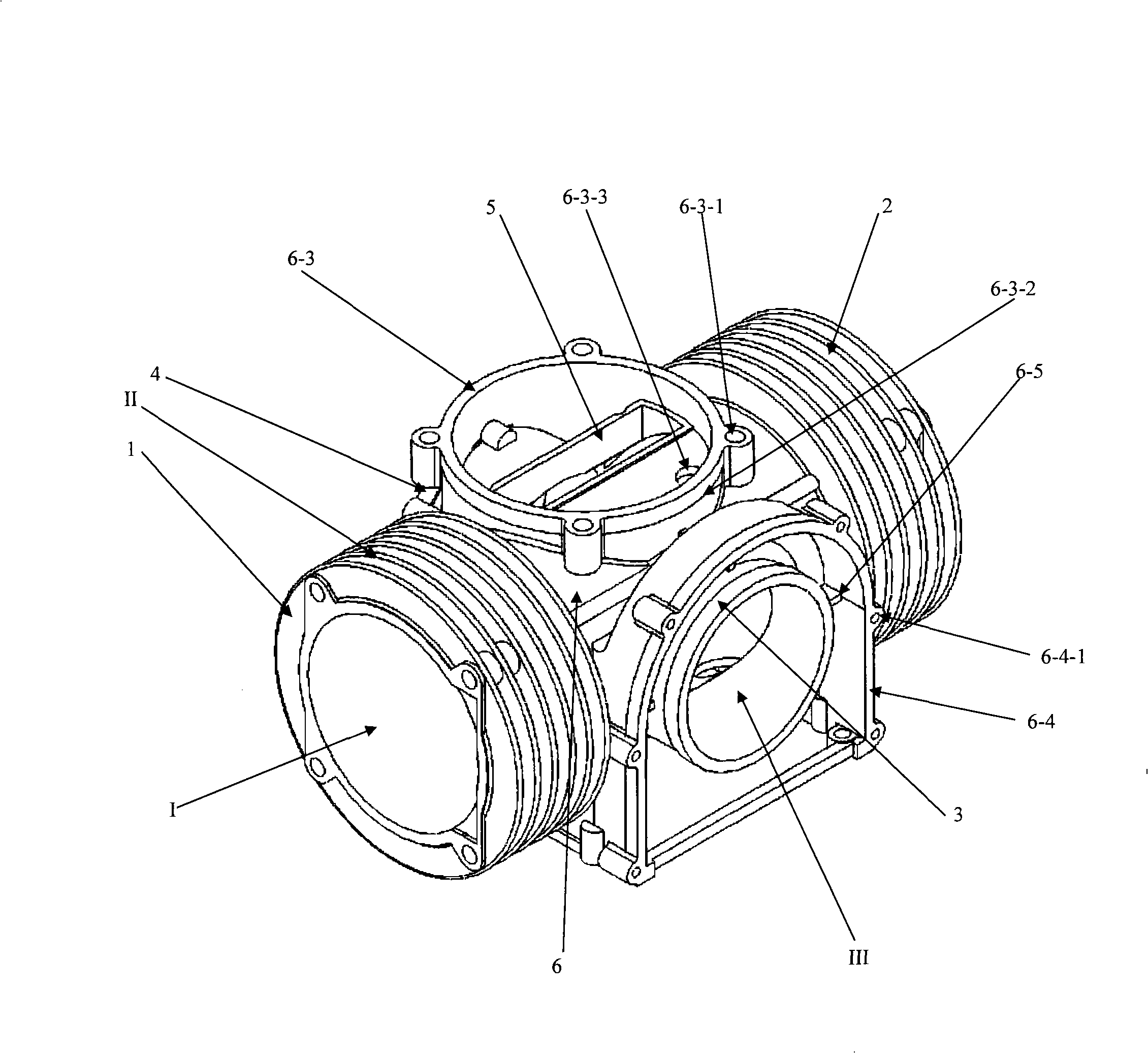 Reciprocating-piston compressor body