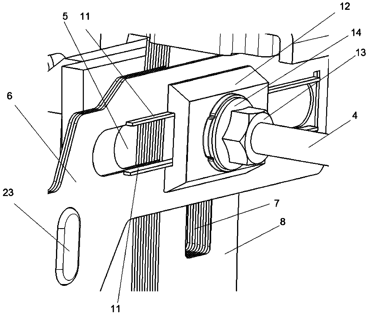 A steering column collapse guide mechanism for automobiles