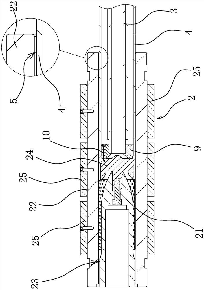 Production equipment of reinforced and toughened composite pipe