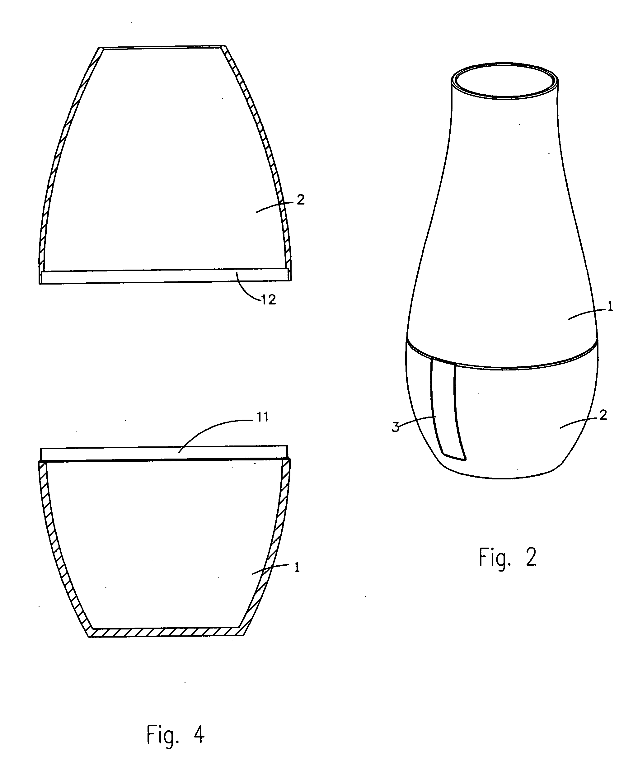 Datachable vase for separately filling water and retaining plants