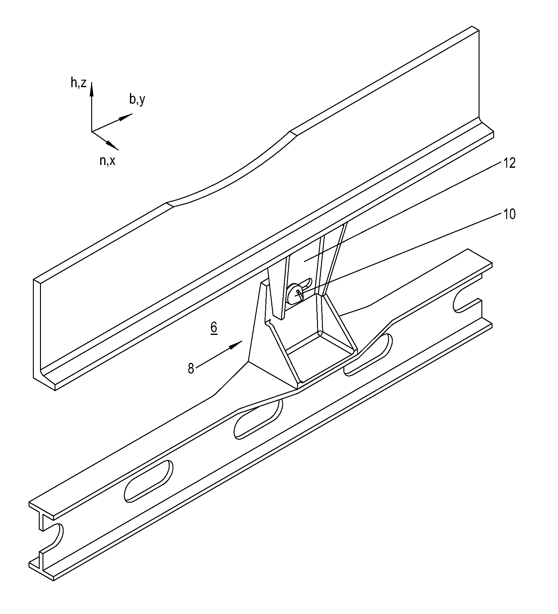 Attachment arrangement, a connecting device, and also a method