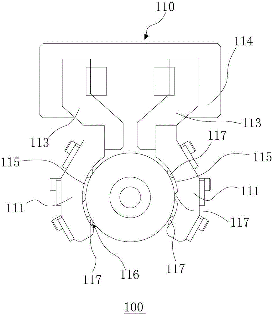 Clamping device for feeding and discharging and robot