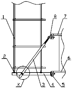 An installation method of a fully assembled scaffold cantilever
