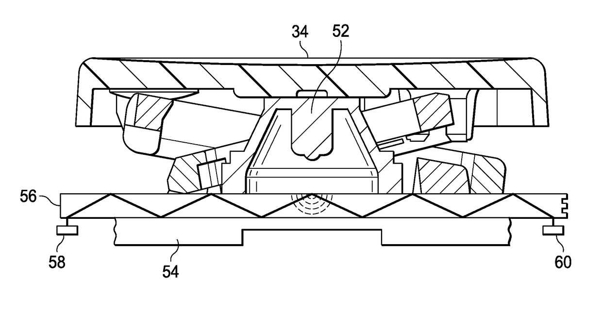 Low profile information handling system keyboard