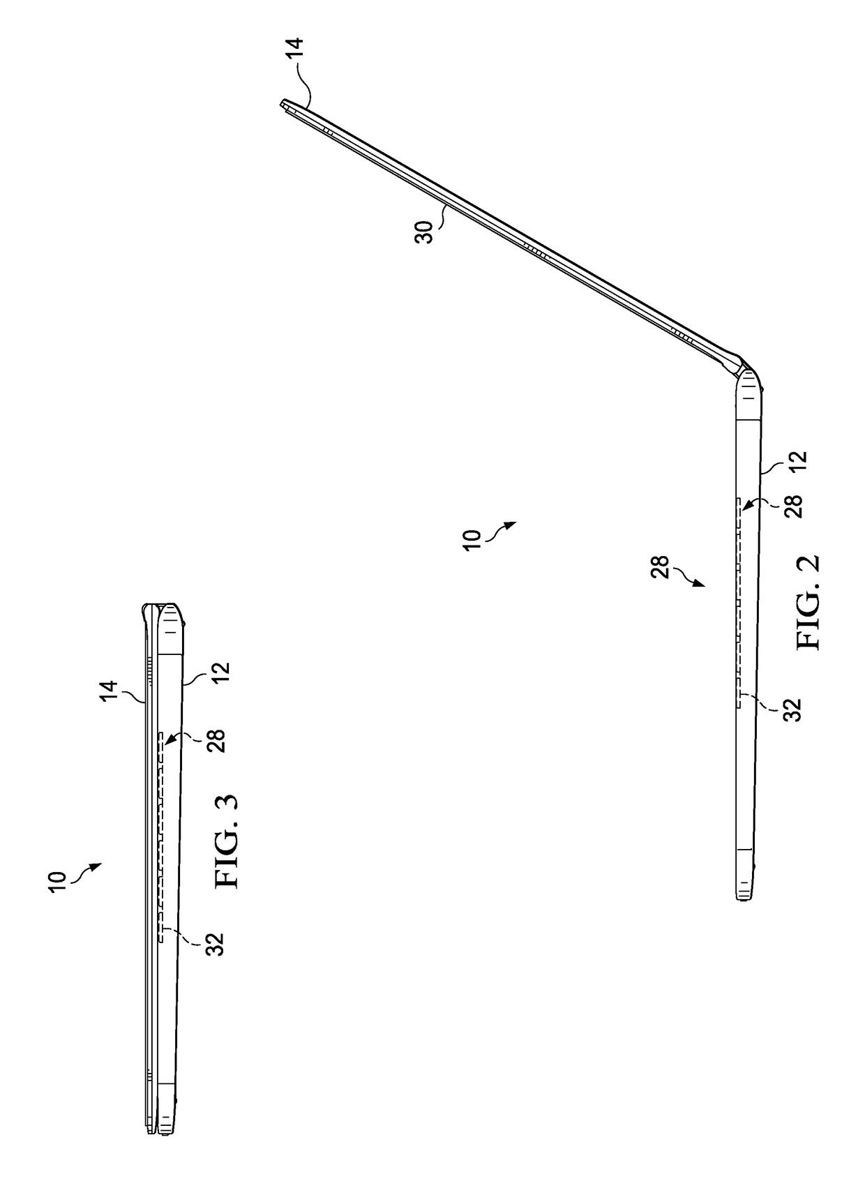 Low profile information handling system keyboard