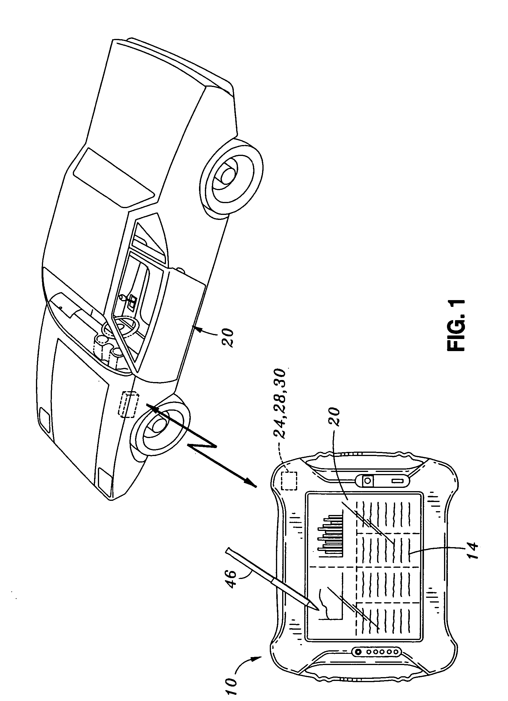 OBD II-compliant diagnostic PC tablet and method of use