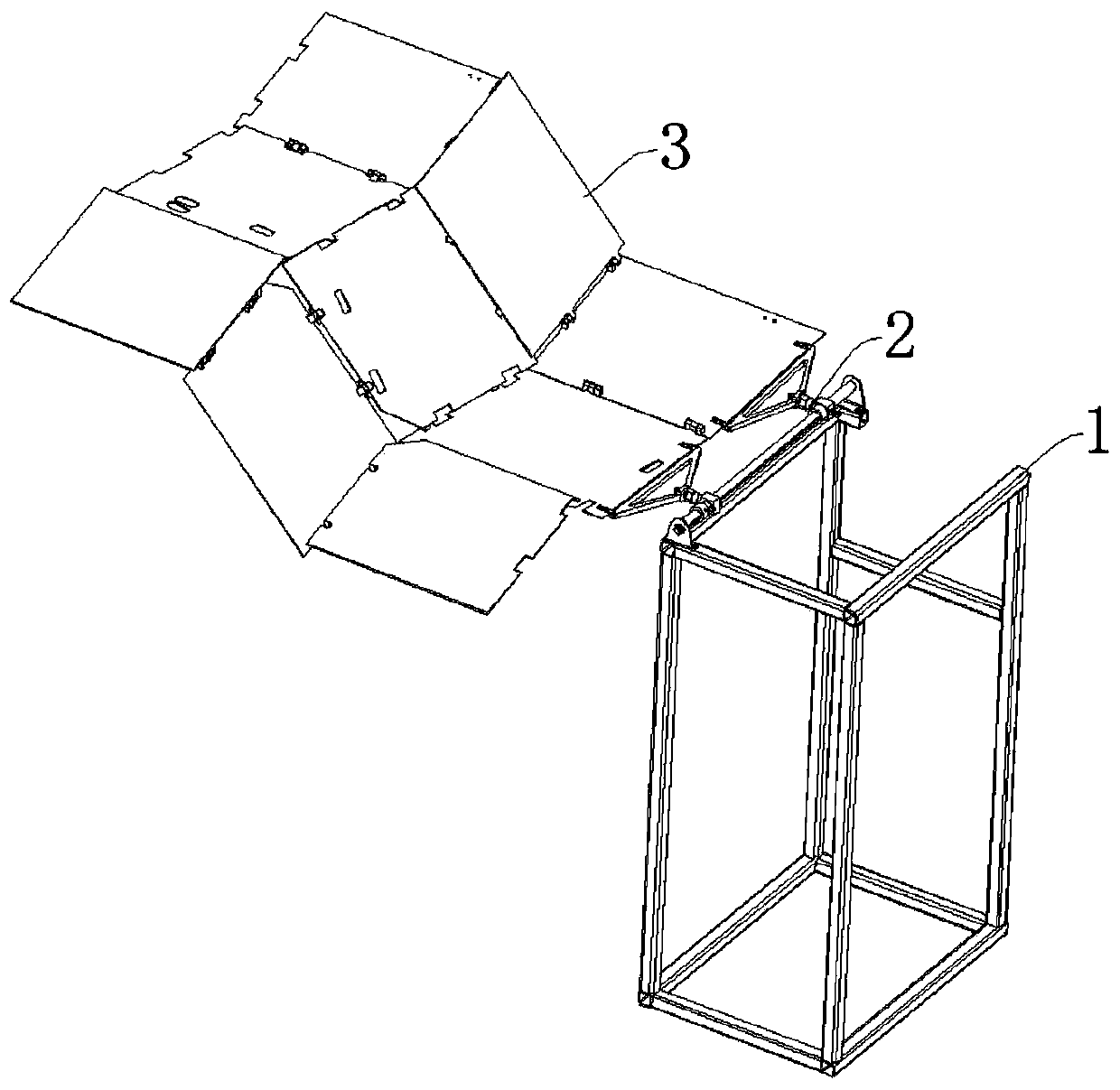 Camouflage net erection and retraction device