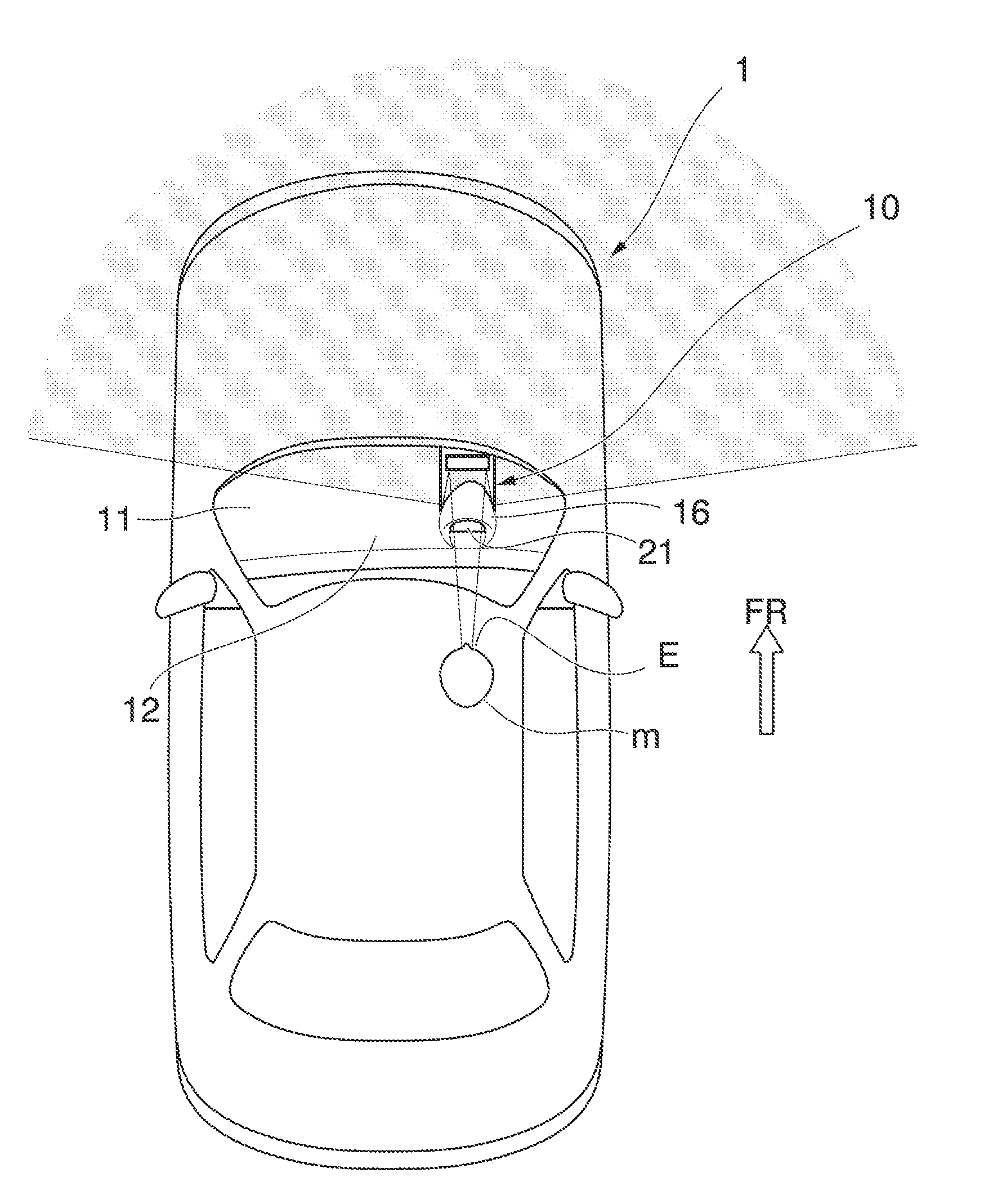Device for visually confirming forward direction