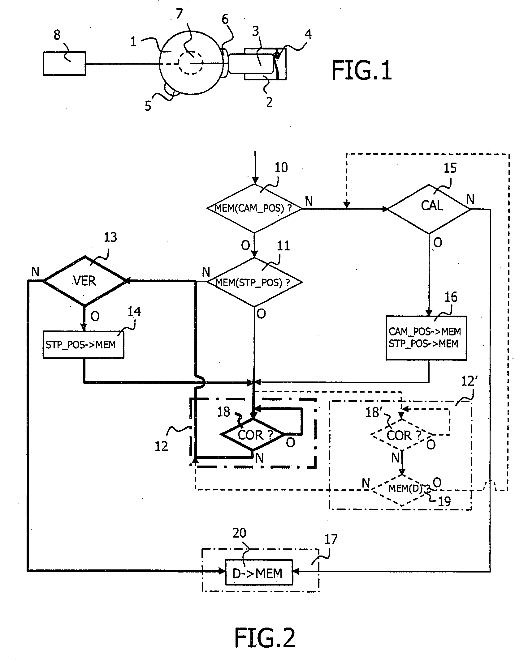 Method for controlling the angular position of a stepper motor