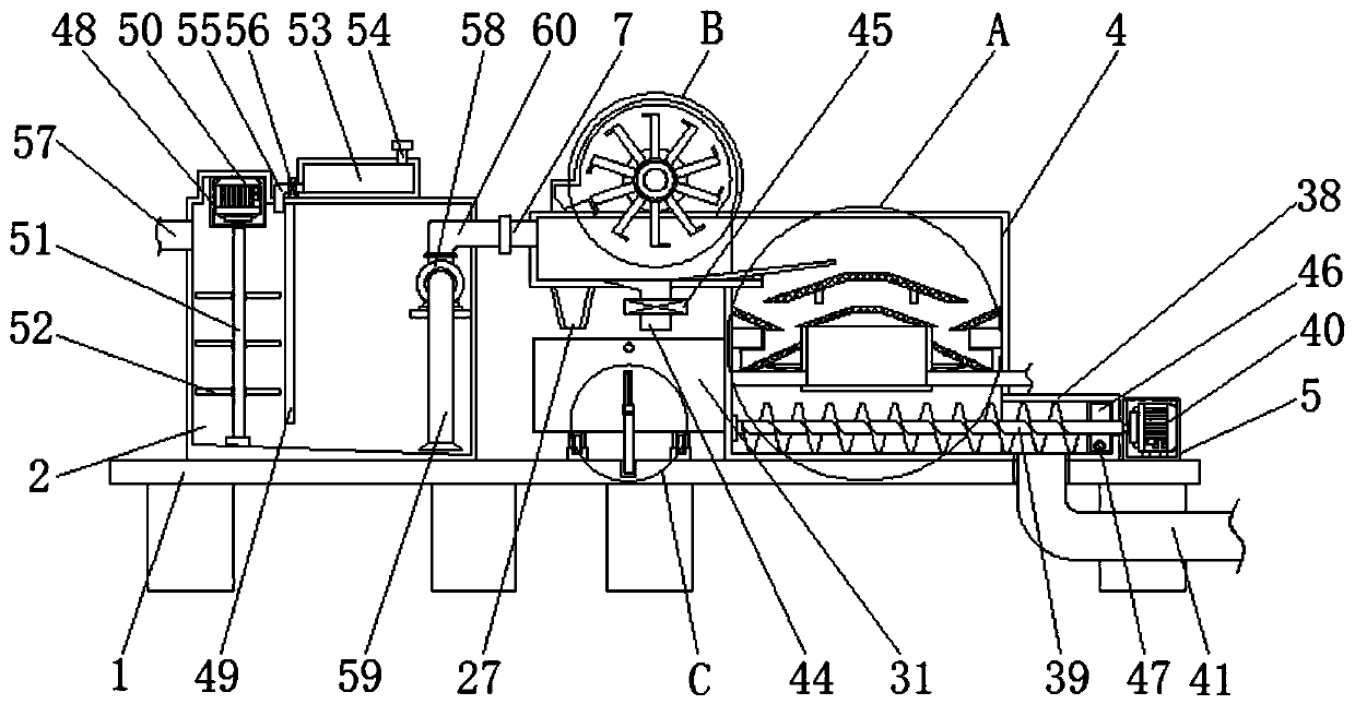 Automatic sewage grading treatment device