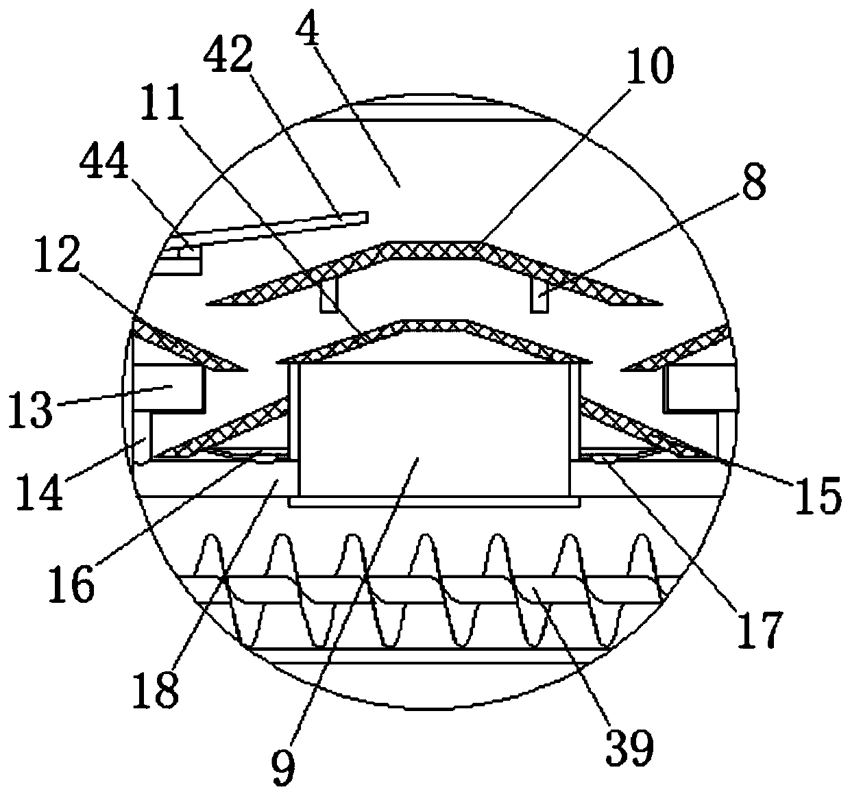 Automatic sewage grading treatment device