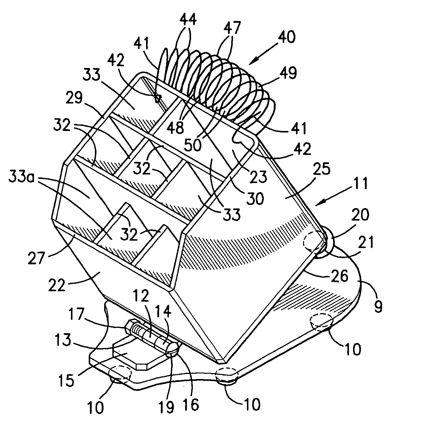 Tilting holder for related items