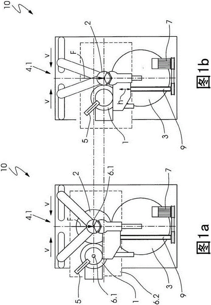 Flexographic printing mechanism with toggle system