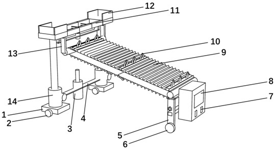 Construction device and method of roadway composite beam support system