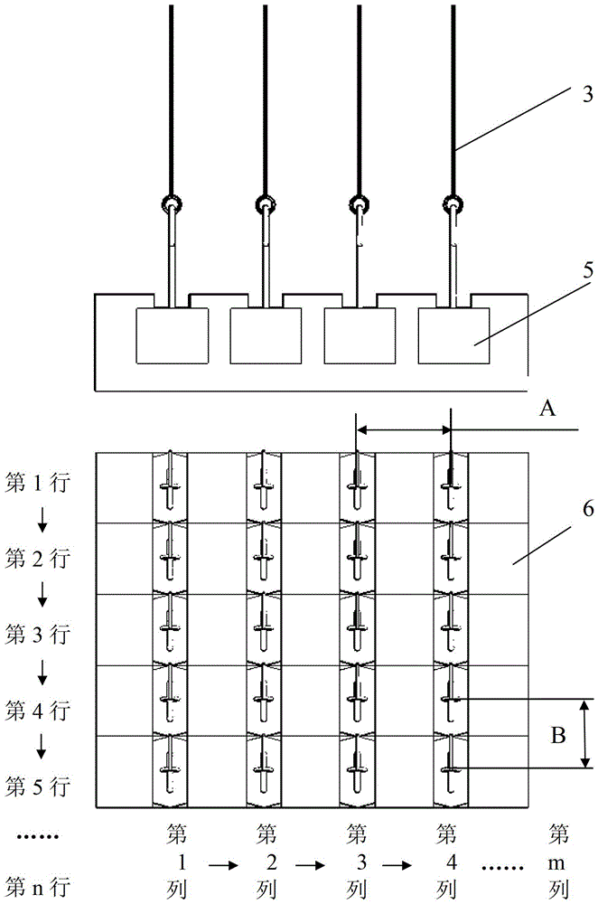 Device and method for realizing integral knitting for horizontal division area structures