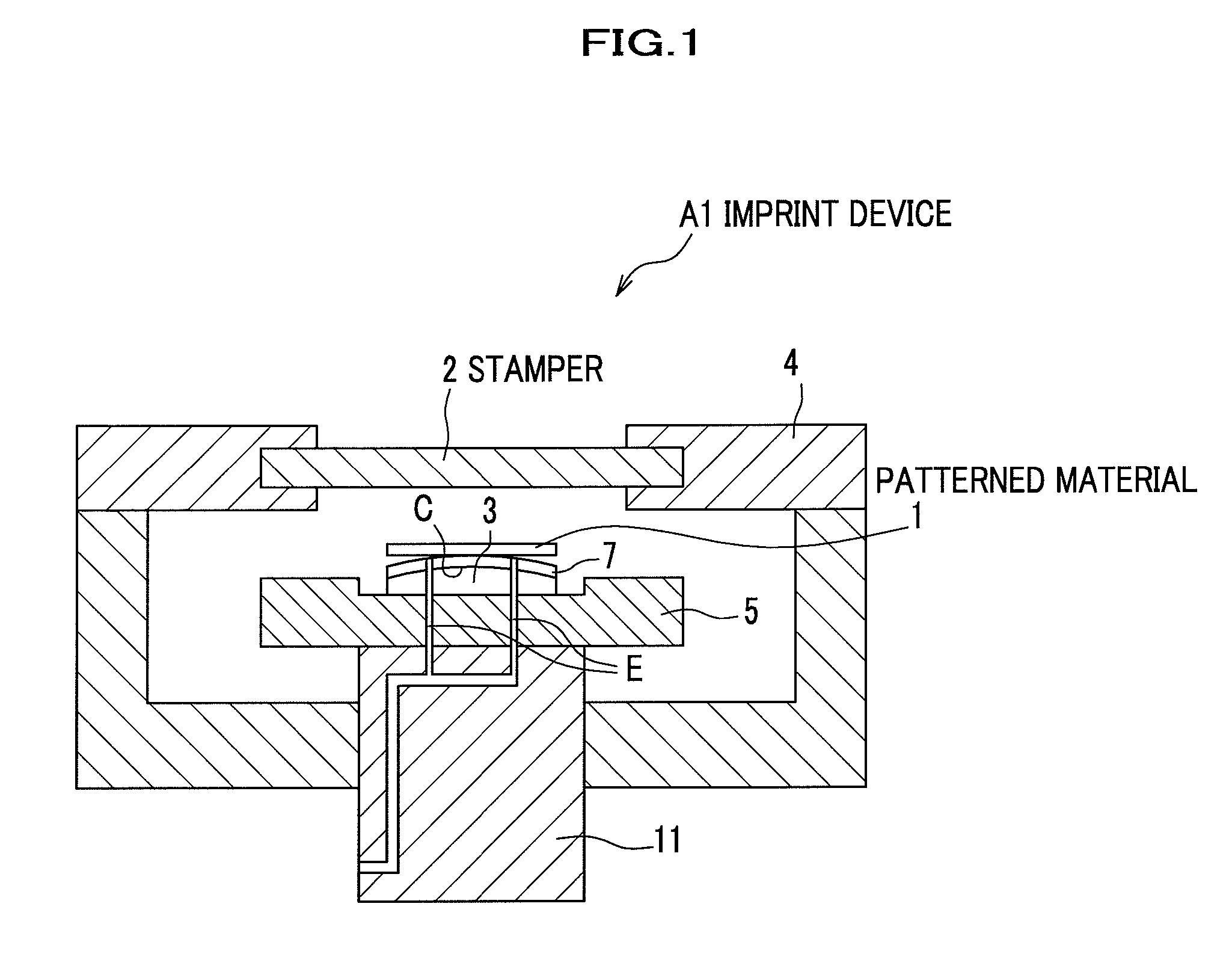 Imprint device and microstructure transfer method