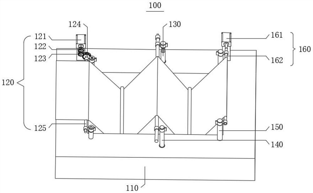 Raw material continuous dyeing device for garment production