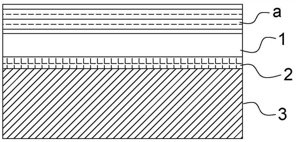 Gridding packaging adhesive film and preparation method thereof