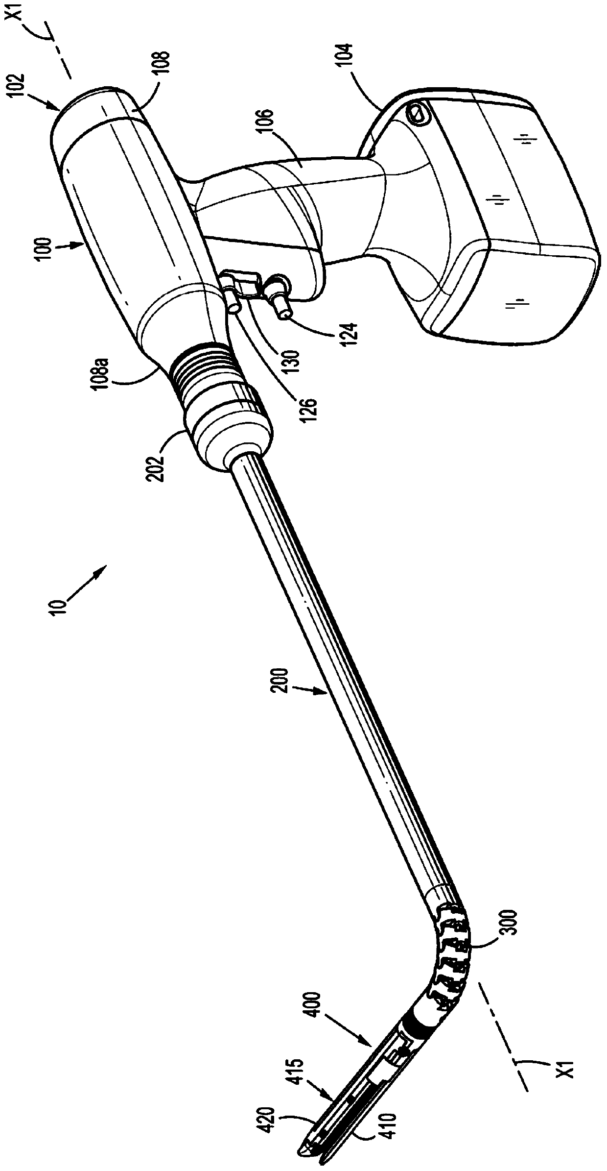 Composite drive beam for surgical anastomosis