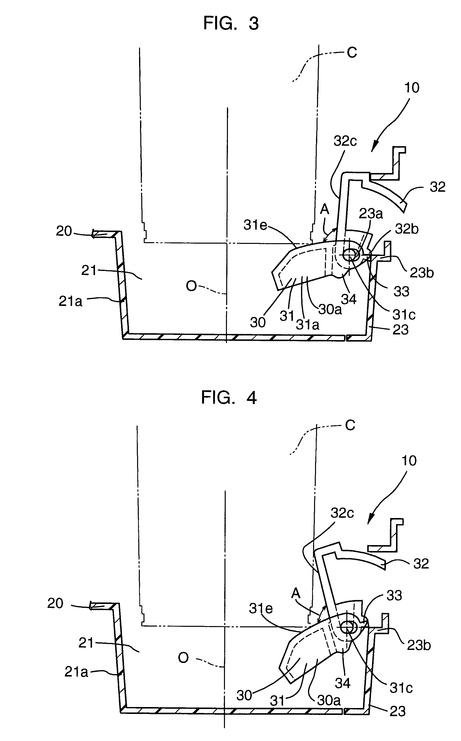 Container holder of a vehicle