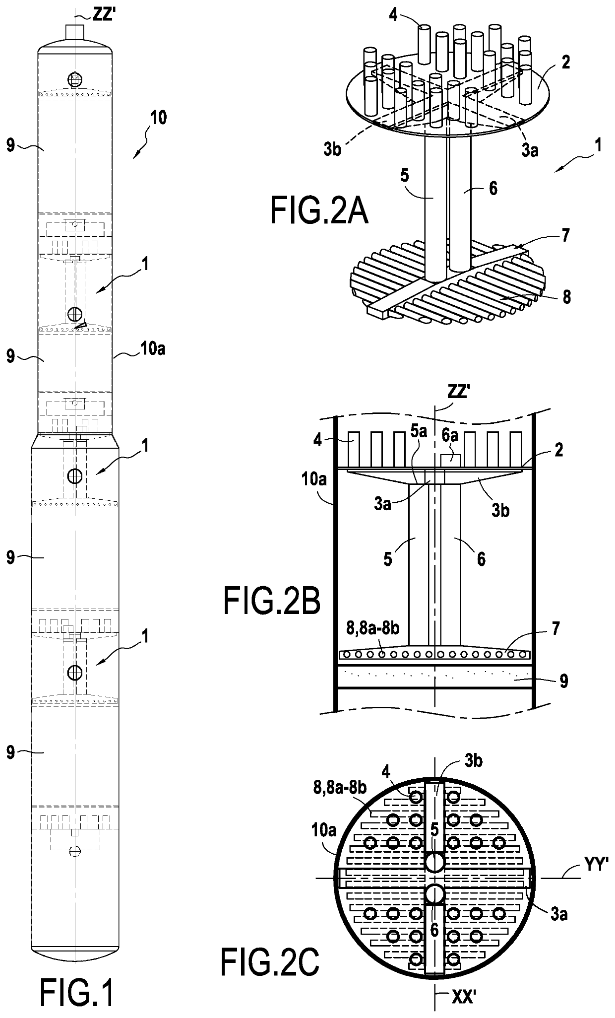Liquid double distribution device of use in particular in an apparatus in which a liquid phase flows under gravity