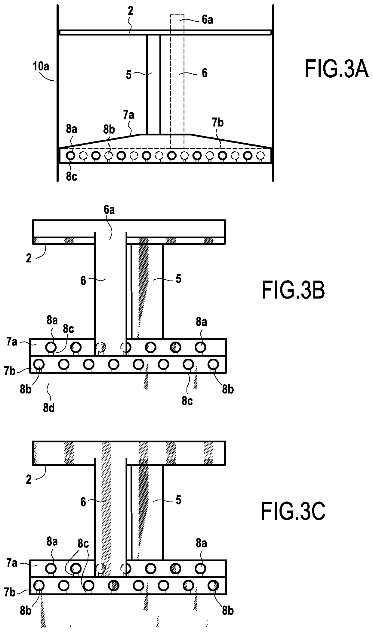 Liquid double distribution device of use in particular in an apparatus in which a liquid phase flows under gravity