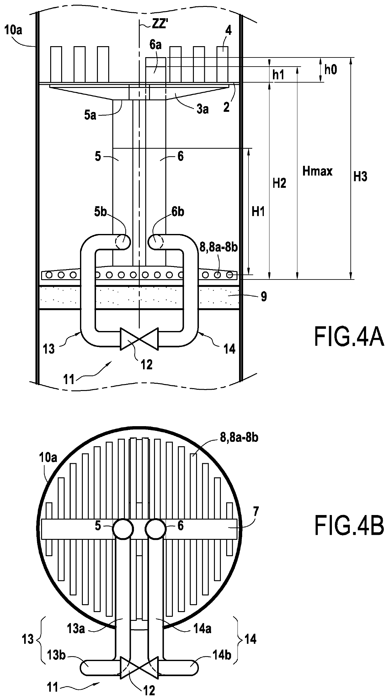Liquid double distribution device of use in particular in an apparatus in which a liquid phase flows under gravity