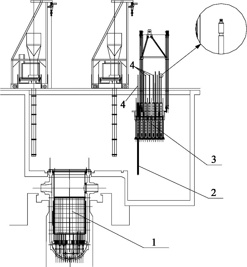 Emergency tripping device of reactor control rod assembly