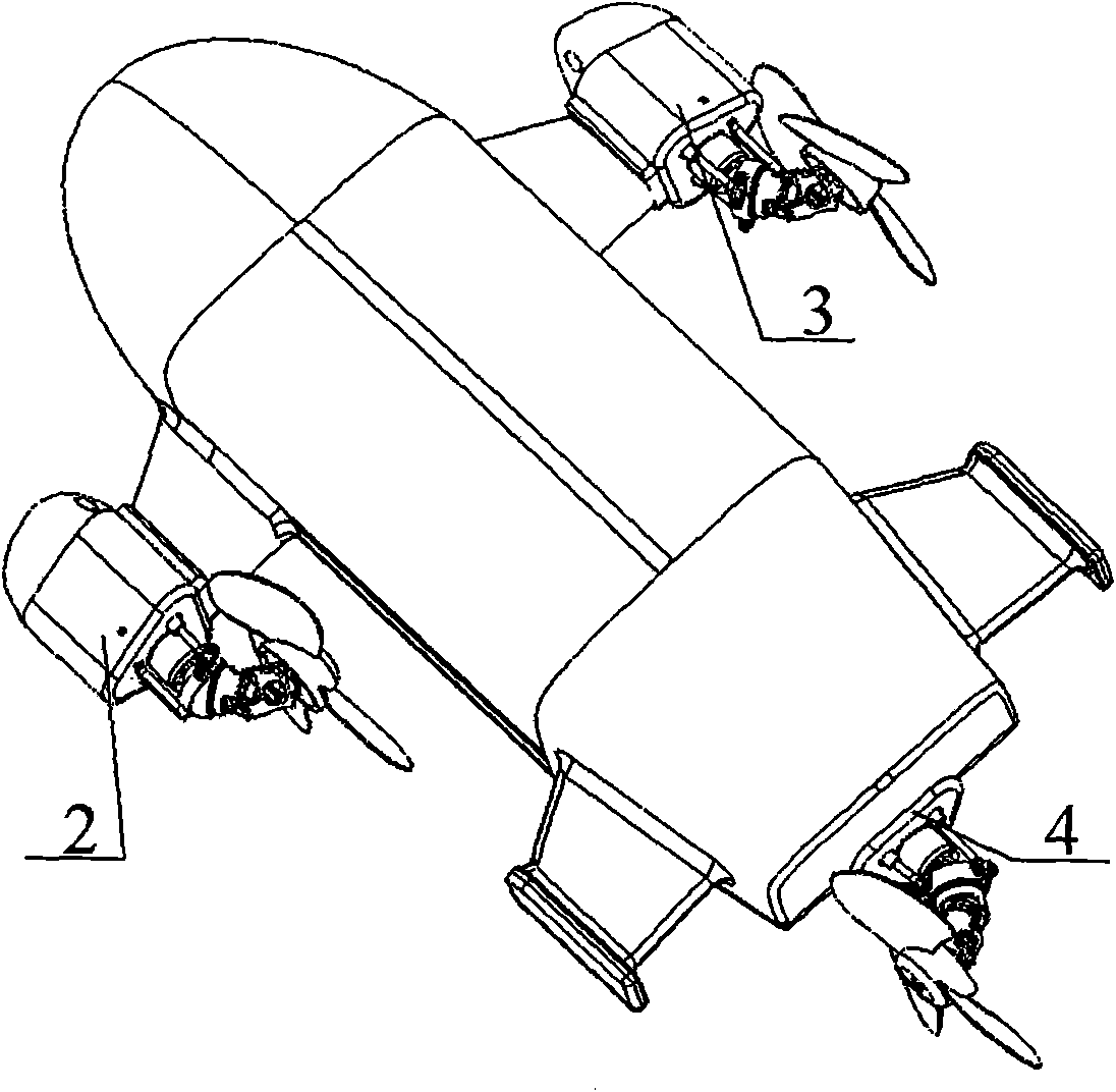 Active vector thrusting method of three screw propellers