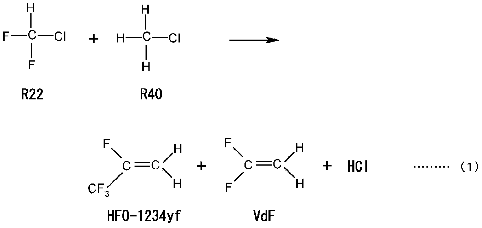 Production method for 2,3,3,3-tetra-fluoropropene