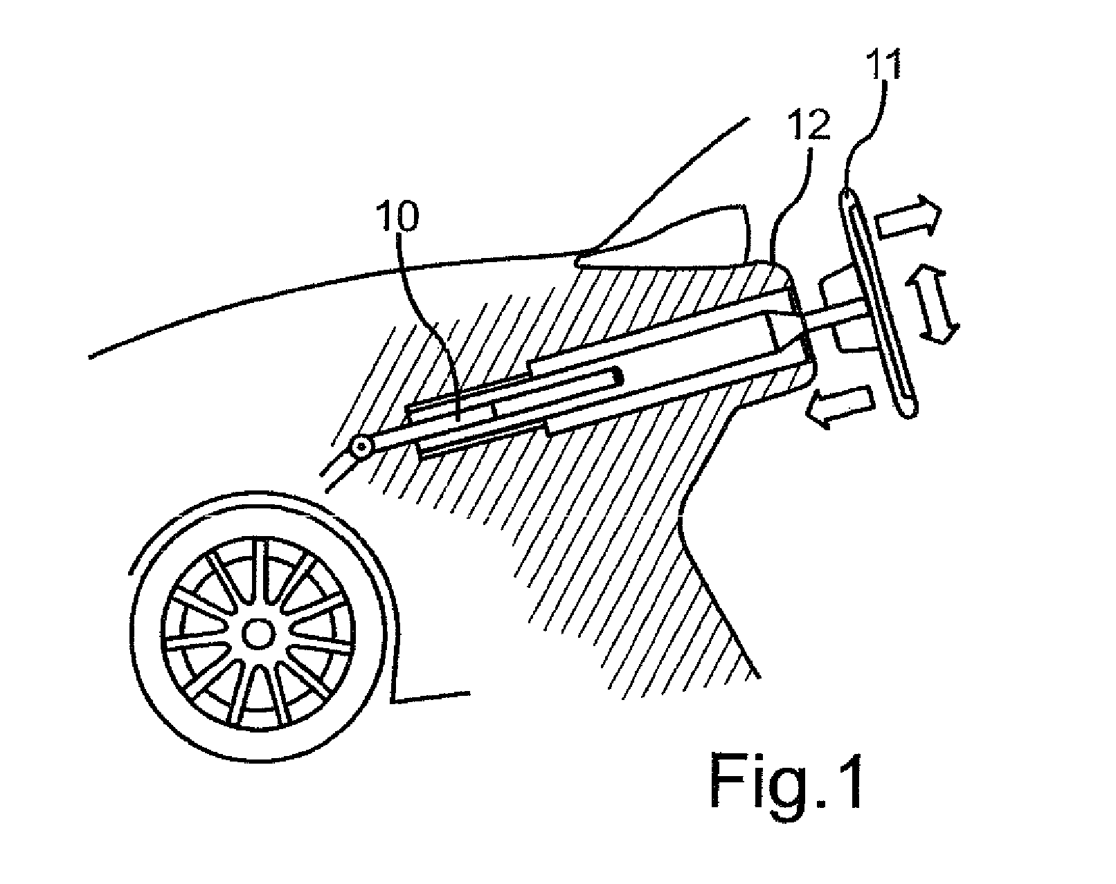 Motor vehicle with retractable steering wheel