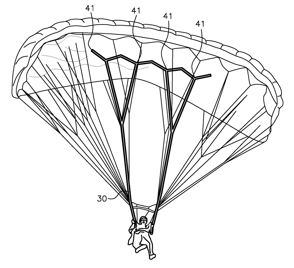 Glide modulator system and method for a ram air parachute