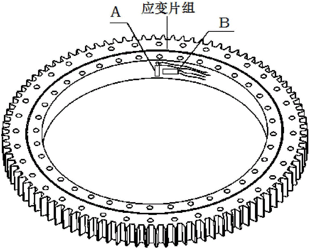 Slewing bearing with overload alarming function