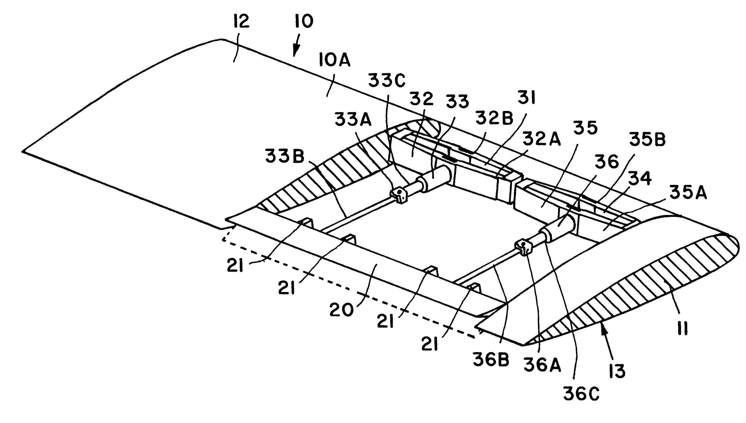 Airfoil member with a piezoelectrically actuated servo-flap