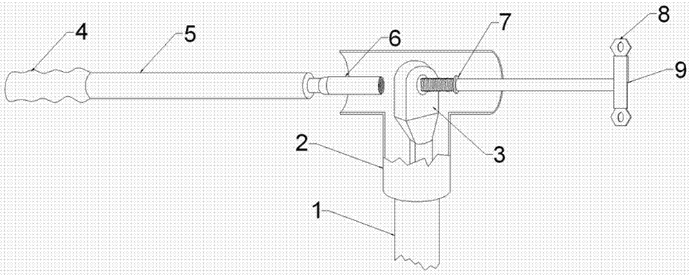 T-shaped terminal-containing cable test auxiliary tool