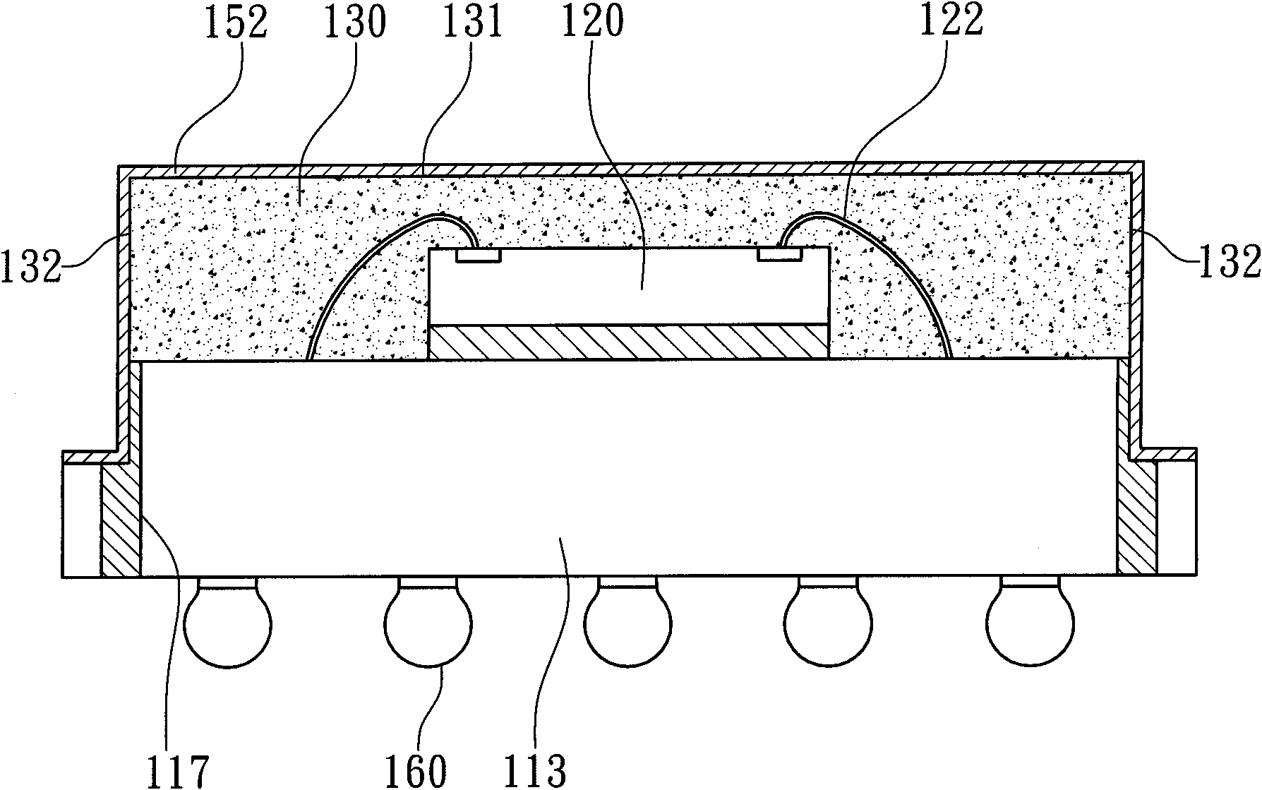 Semiconductor packaging method for forming two-sided electromagnetic shielding layer as well as construction thereof