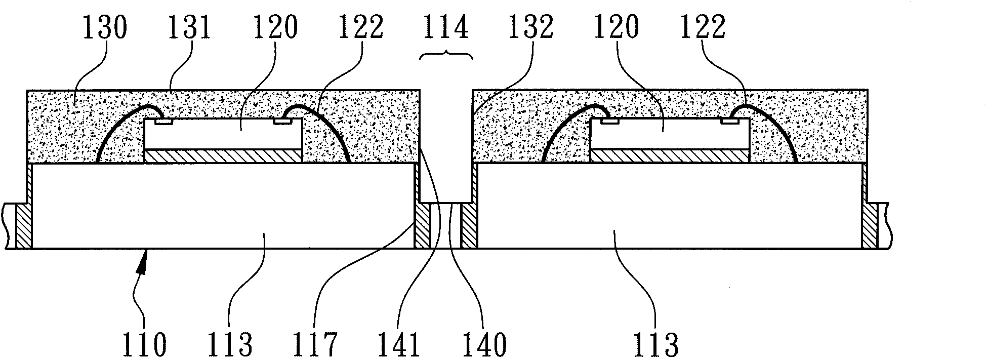 Semiconductor packaging method for forming two-sided electromagnetic shielding layer as well as construction thereof