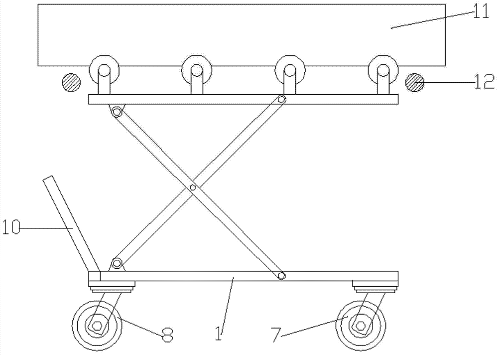 Conveying trolley for thermally-expanded steel pipes