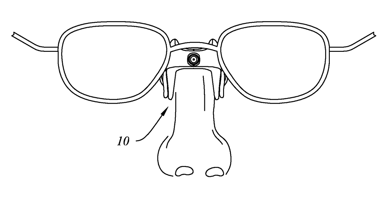 Eyeglass positioning device