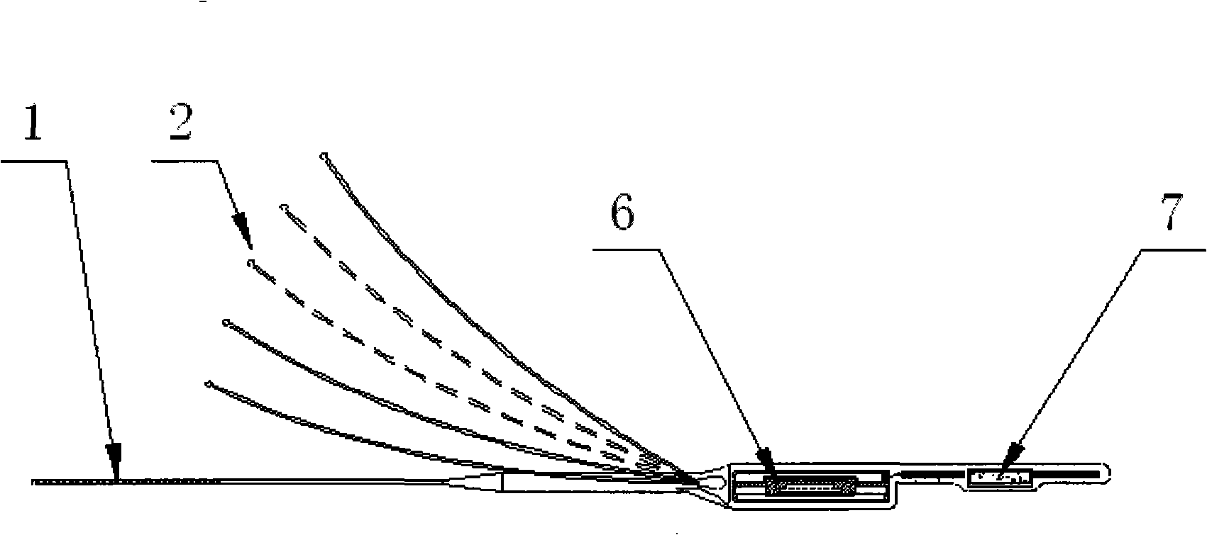 Artificial cochlear implant device adopting multi-point loop electrode outside cochlea